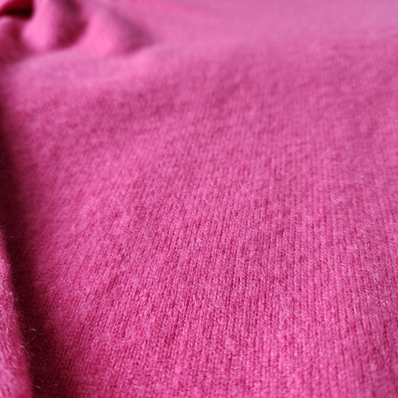 Land's End Cashmere Long Sleeve Polo Soft Pink Collared Sweater - Picture 8 of 9